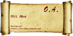 Ott Aba névjegykártya